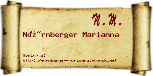 Nürnberger Marianna névjegykártya